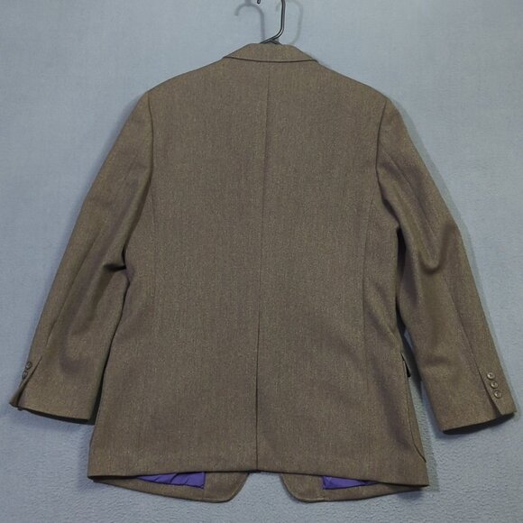 Patagonia VTG Sports Coat Men's 44R Brown Half Lined Herringbone Tweed Stretch - Picture 13 of 16